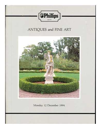 PHILLIPS, SON & NEALE - Antiques and Fine Art: to be sold by Auction, Monday 12 December 1994 at 11.00 am: Jewelry, Silver and Silver Plate at 11.00 am, Oil Paintings and Watercoulours at 1.00 pm, Ceramics, Glass and Objects at 1.30 pm, Furniture and Clocks at 2.45 pm. Sale No. 907