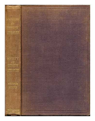 LWY, ALFBERT (1816-1908) - Miscellany of Hebrew literature. Vol. 2 / edited by A. Lwy