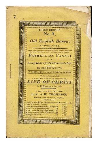 THOMSPON, C. & W - No. 7, of the Old English Baron; a gothic story