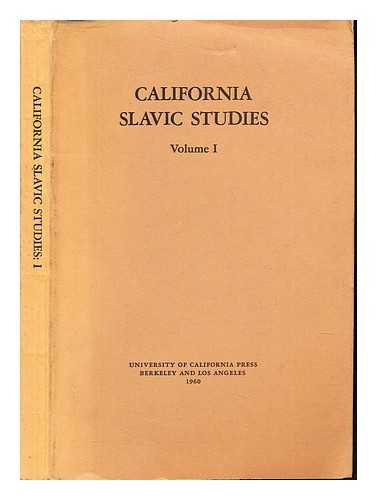Riasanovsky, Nicholas V. [editor]. Struve, Gleb [editor] - California Slavic Studies: Volume I
