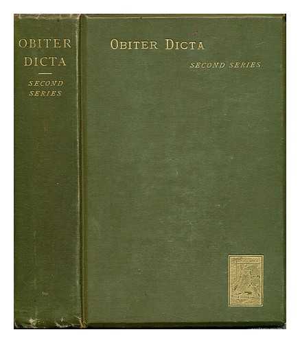 BIRRELL, AUGUSTINE - Obiter dicta: second series