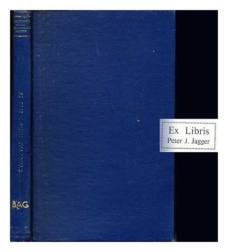 SCOTT, J. W. [EDITOR] - A Synoptic Index to the Proceedings of the Aristotelian Society: Vol. II: (1950-1959)