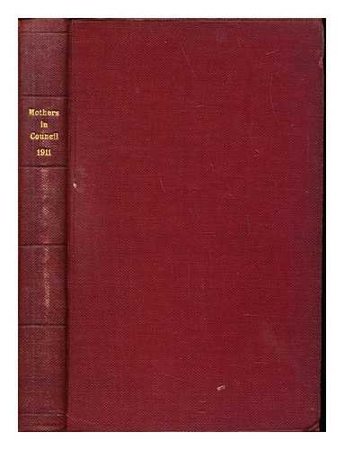 MOTHERS' UNION - Mothers In Council: Vol. XXI: January, 1911, No. 81 - October, 1911, No. 84