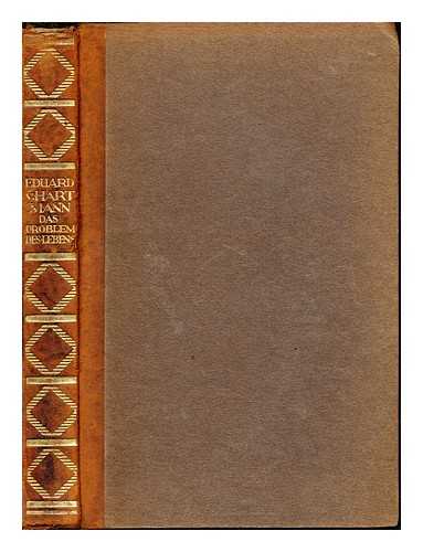 HARTMANN, EDUARD VON (1842-1906) - Das Problem des Lebens : biologische Studien / von Eduard von Hartmenn