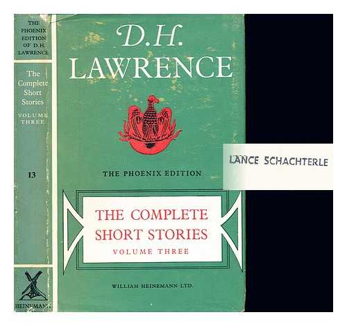 LAWRENCE, DAVID HERBERT (1885-1930) - The collected short stories. Vol. 3 / D. H. Lawrence.