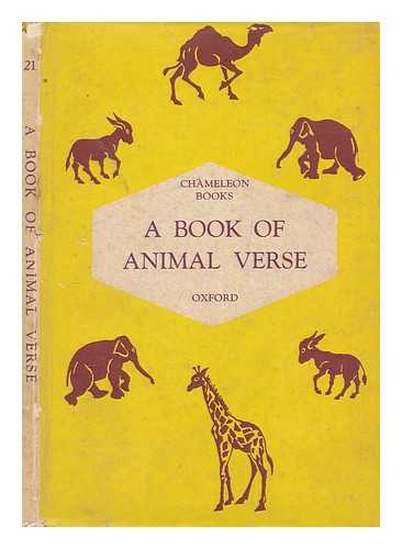 HADFIELD, ELLIS CHARLES RAYMOND - A book of animal verse / Illustrated by E. Pinner