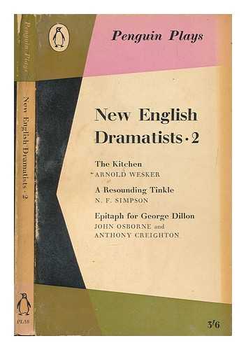 WESKER, ARNOLD ET AL - New English dramatists. 2 The kitchen, A resounding tinkle, Epitaph for George Dillon / three plays, introduced by Allan Pryce-Jones ; edited by Tom Maschler - New English dramatists. 3. The Long and the Short and the Tall. Live like pigs. The Dumb waiter - 2 volumes