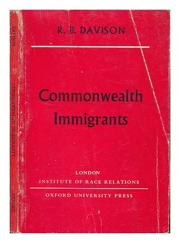 DAVISON, ROBERT BARRY - Commonwealth immigrants