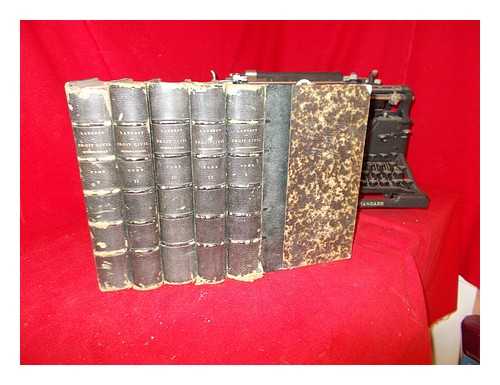 LAURENT, FRANOIS (1810-1887) - Droit civil international / par F. Laurent: in five volumes