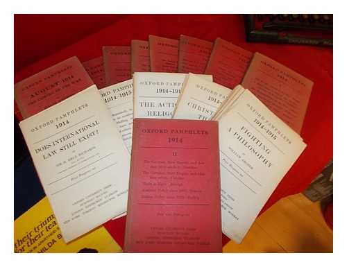 Oxford University Press. Multiple authors - Collection of Oxford Pamphlets: 1914-1915 in 21 volumes