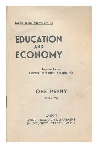 LABOUR RESEARCH DEPARTMENT - Education and economy