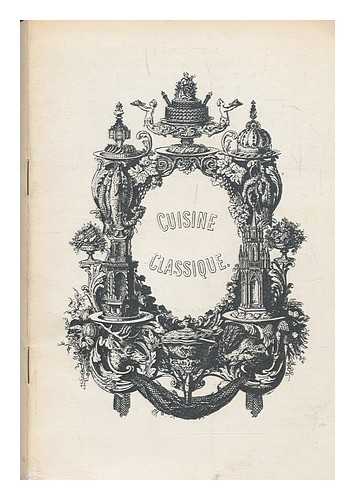 CLARKE, JANET - Cuisine Classique - Cookery reference