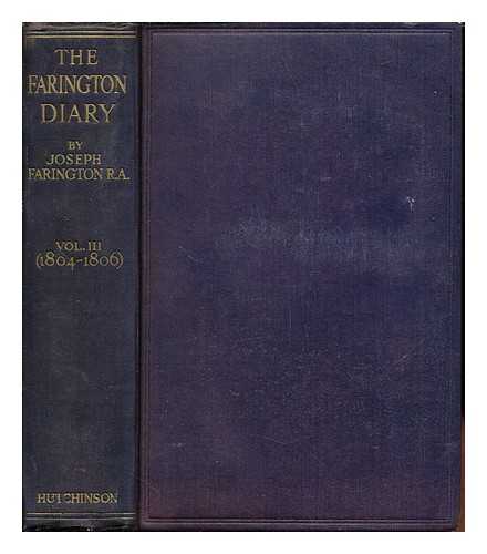 FARINGTON, JOSEPH (1747-1821). GREIG, JAMES (1861-1941) - The Farington diary