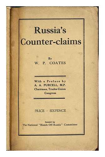 COATES, WILLIAM PEYTON - Russia's counter-claims