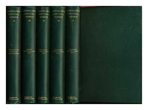 LONGFELLOW, HENRY WADSWORTH (1807-1882) - Longfellow's Poetical Works: in five volumes: I-IV & VI