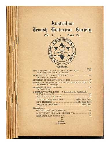 AUSTRALIAN JEWISH HISTORICAL SOCIETY - Australian Jewish Historical Society: in seven volumes