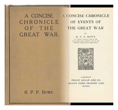 Rowe, R. P. P. - A Concise History of the Great War