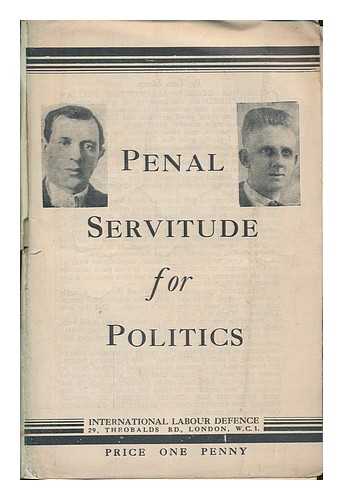 ALLISON, GEORGE - Penal servitude for politics