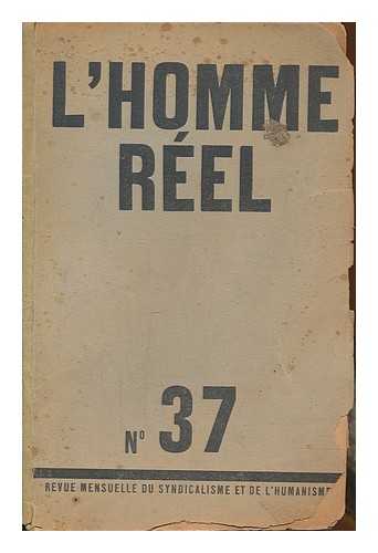 Multiple authors - L'Homme rel. Revue mensuelle du syndicalisme et de l'humanisme. No. 37