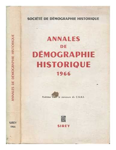 SOCIT DE DEMOGRAPHIE HISTORIQUE - Annales de dmographie historique