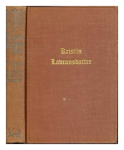 LABRANSDATTER, KRISTIN. ARCHER, CHARLES [TRANS.] - Sigrid Undset: volume II: the mistress of husaby