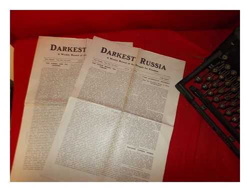 ODHAMS - Darkest Russia - A weekly record of the struggle for freedrom - 2 issues - July 22 1914 & July 29 1914