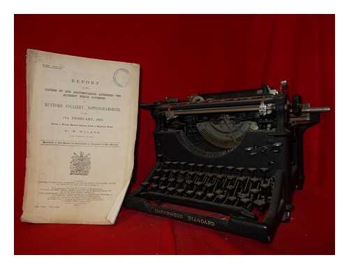 WALKER, WILLIAM INSPECTOR OF MINES - Report on the causes of and circumstances attending the accident which occured at Rufford Colliery, Nottinghamshire, on the 7th February, 1913, from a water barrel falling down a sinking shaft