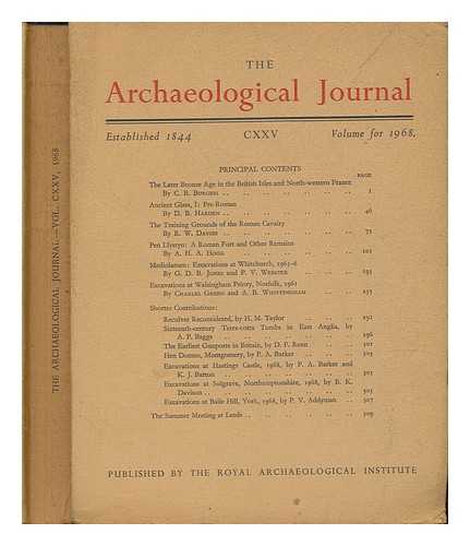 THE ROYAL ARCHAEOLOGICAL INSTITUTE - The archaeological journal - Vol. 125