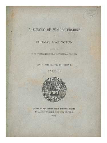 Abingdon, Thomas - A survey of Worcestershire