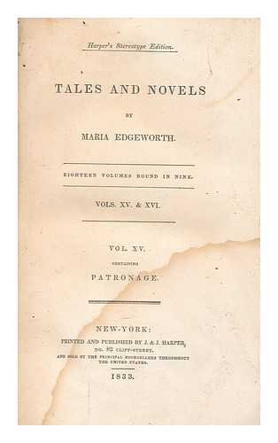 EDGEWORTH, MARIA (1768-1849) - Tales and novels