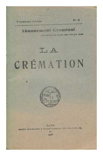 SOCIETE BELGE DE CREMATION - La cremation