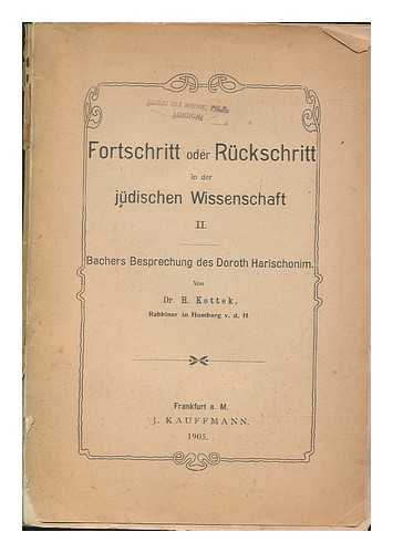 KOTTEK, HEIMANN - Fortschritt oder Rckschritt in der jdischen Wissenschaft - Vol. 2