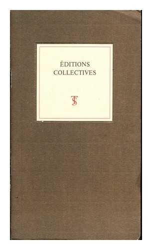 LIBRAIRIE THOMAS-SCHELER - ditions Collectives: littrature, mdecine, philosophie, science