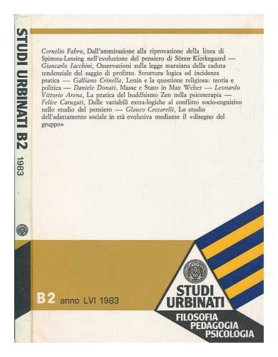 UNIVERSIT DEGLI STUDI DI URBINO - Studi urbinati : B2 : filosofia pedagogia psicologia  LVI 1983