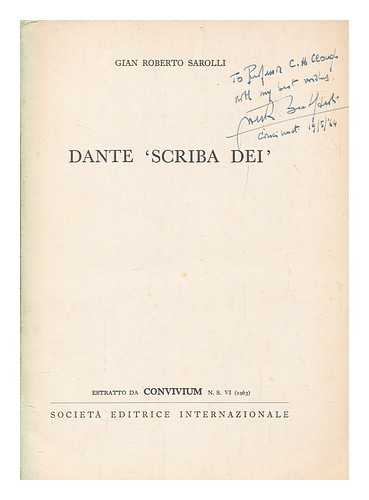 SAROLLI, GIAN ROBERTO - Dante 'Scriba dei'