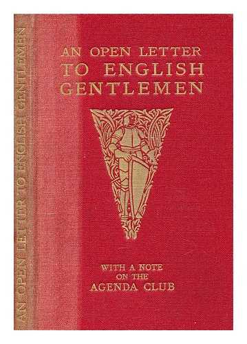 AGENDA CLUB - An open letter to English gentlemen