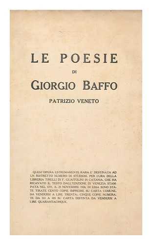 Baffo, Giorgio - Le poesie di Giorgio Baffo