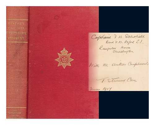 CAVE, T. STURMY - History of the First Volunteer Battalion, Hampshire Regiment, 1859-1889 : with appendix containing notes and illustrations in reference to the Corps from 1890 to 1903