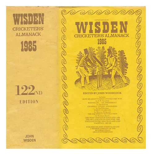 WOODCOCK, JOHN - Wisden cricketers' almanack 1985