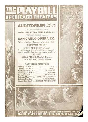 PAUL H. FIEBERG CO - The Playbill of Chicago Theatres: 1934