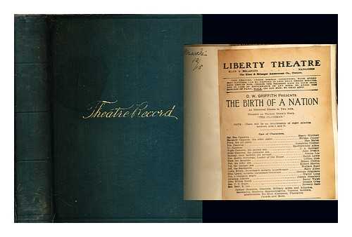 VARIOUS AUTHORS - Theatre Record: Pre-1920 American Theatre archive (New York and Boston)