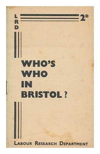 FOX, W - Who's who in Bristol?