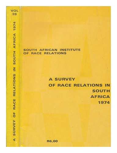 HORRELL, MURIEL - A survey of race relations in South Africa