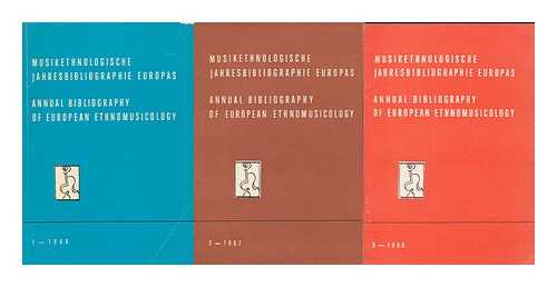 SLOVENSK NRODN MZEUM - Musikethnologische Jahresbibliographie Europas. Annual bibliography of European ethnomusicology - 3 volumes (1966, 1967 & 1968)