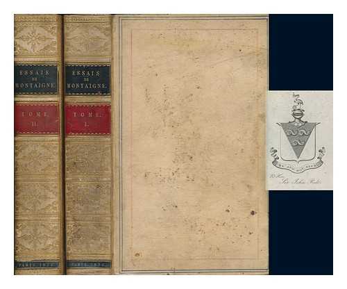 MONTAIGNE, MICHEL DE (1533-1592) - Essais de Michel de Montaigne : avec les notes de tous les commentateurs / dition publie par J.-V. Le Clerc. In 2 volumes