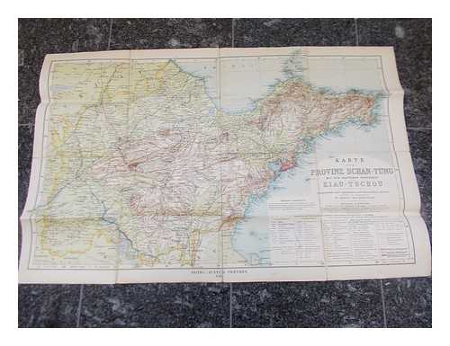 HASSENSTEIN, DR. BRUNO - Karte der Provomz Scham-Tung: mit dem Deutschen Pachtegebiet von Kiau-Tschou