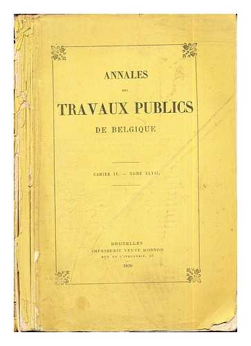 Multiple Authors - Annales des Travaux Publics de Belgique: cahier IV - tome XLVII