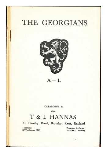 T & L HANNAS - The Georgians: two volumes: A-L & M-Z