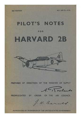 AIR COUNCIL - Pilot's Notes for Harvard 2B