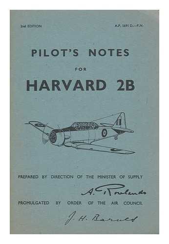 AIR COUNCIL - Pilot's Notes for Harvard 2B